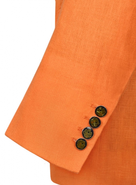 Pure Neon Orange Linen Sailing Blazer
