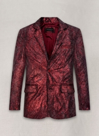 Twilight Red Medieval Leather Blazer