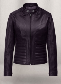 Purple Leather Jacket # 527