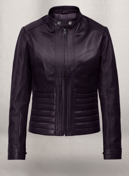 Purple Leather Jacket # 527