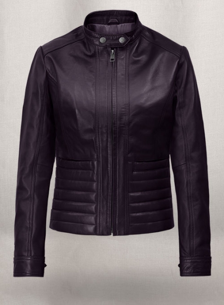 Purple Leather Jacket # 527