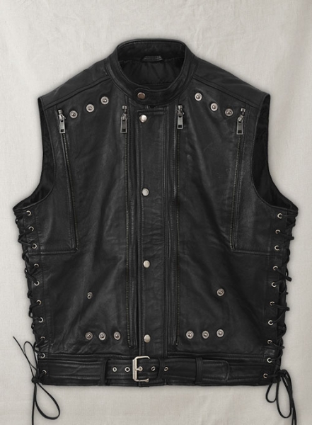 Leather Biker Vest # 333