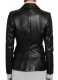 Black Stretch Leather Blazer