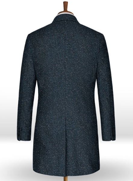 Robin Blue Flecks Donegal Tweed Overcoat