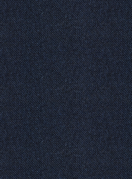 Showman Blue Herringbone Tweed Suit
