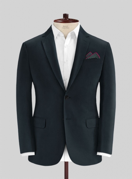 Dark Blue Cotton Power Stretch Chino Jacket