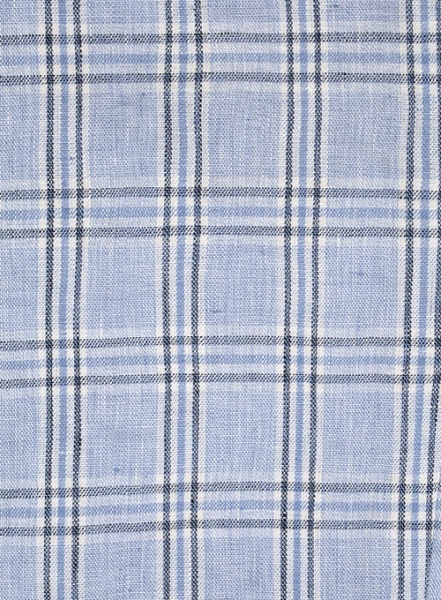 Italian Atlas Blue Linen Half Lined Jacket