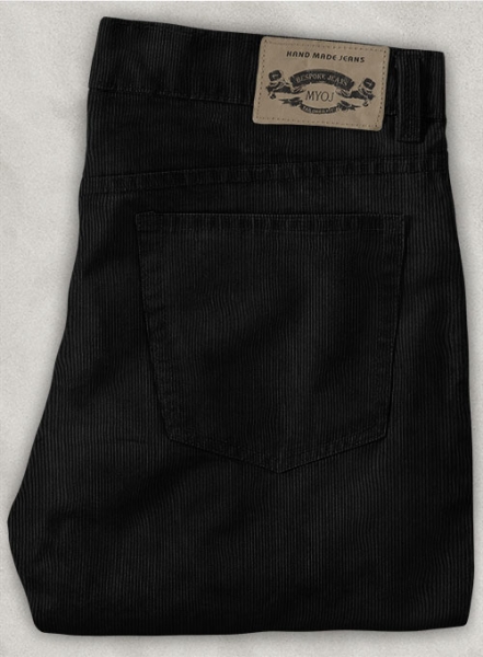 Black Stretch Corduroy Jeans