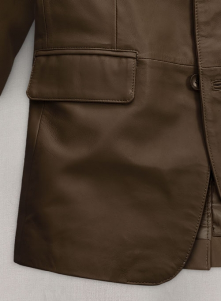 Soft Scottish Brown Leather Blazer