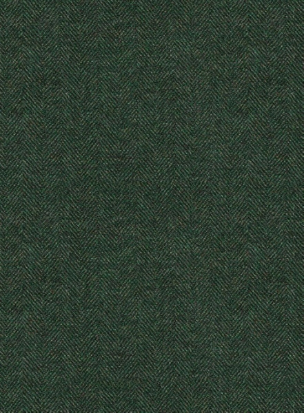 Bottle Green Herringbone Tweed Jacket