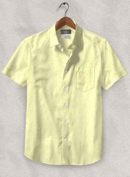 Solbiati Lemon Linen Shirt - Half Sleeves