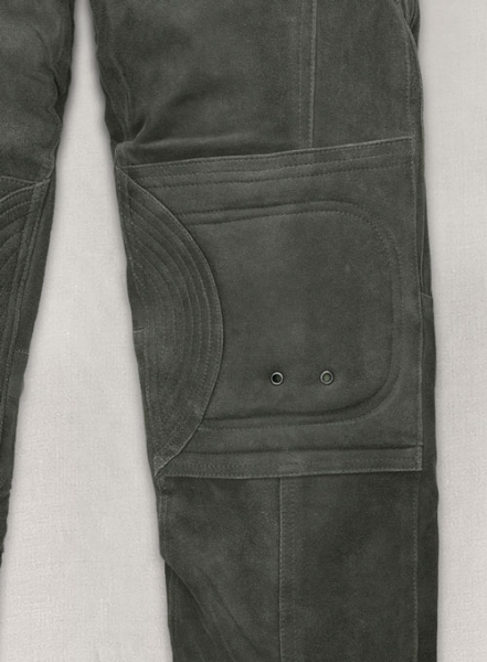 Vintage Italian Olive Leather Biker Jeans - Style #505