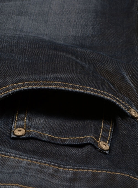 Melange Luxurious Deep Dark Blue Jeans - Treated Hard Wash