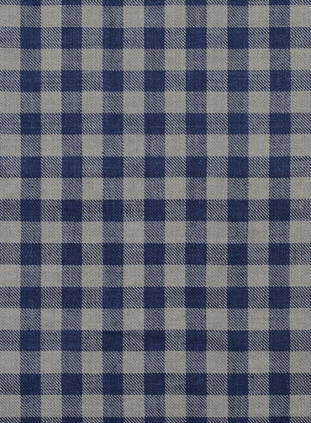 Roman Castle Blue Linen Shirt - Full Sleeves