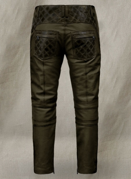 Outlaw Burnt Olive Leather Pants