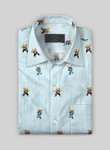 Italian Cotton Sporty Bear Shirt - Half Sleeves