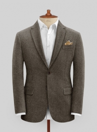 Vintage Dark Brown Herringbone Tweed Jacket Vintage Dark Brown Herringbone Tweed Jacket