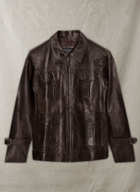 Dk Brown The Expendables Jason Statham Leather Jack - M Regular