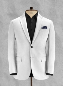 Cotton Drill White Stretch Jacket