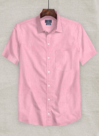 S.I.C. Tess. Italian Cotton Hot Pink Shirt - Half Sleeves
