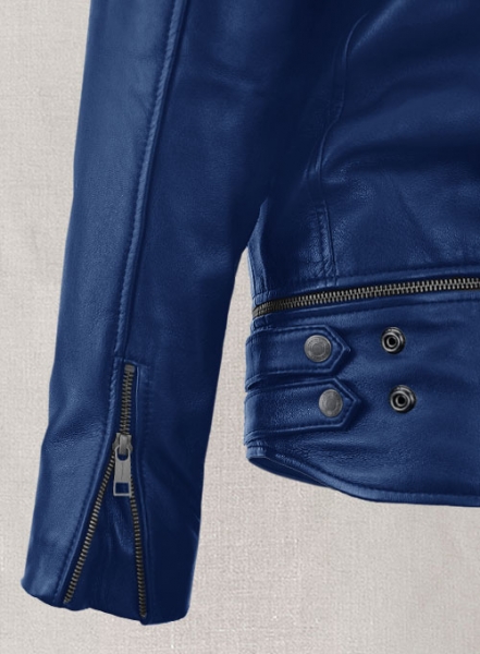 Rich Blue Trooper Biker Jacket