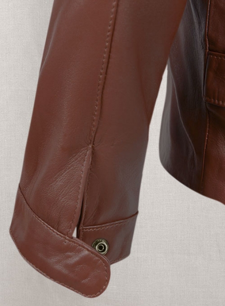 Tan Brown Minority Report Leather Jacket