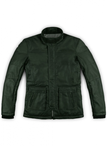 Soft Deep Olive Leather Jacket # 1000