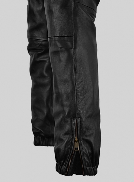 Angelina Jolie Leather Joggers