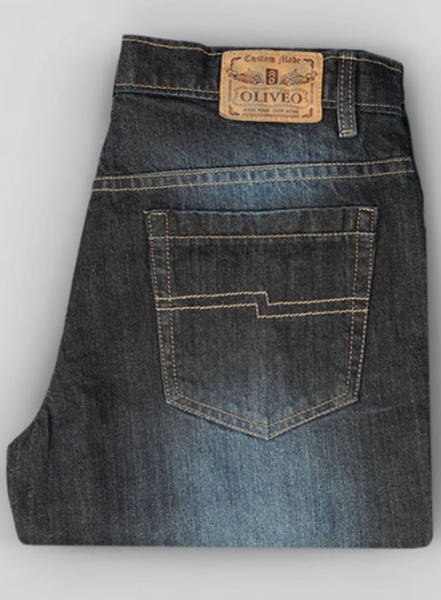 Deadly Dark Blue Hard Washed Jeans Scrape Whisked - Look # 320