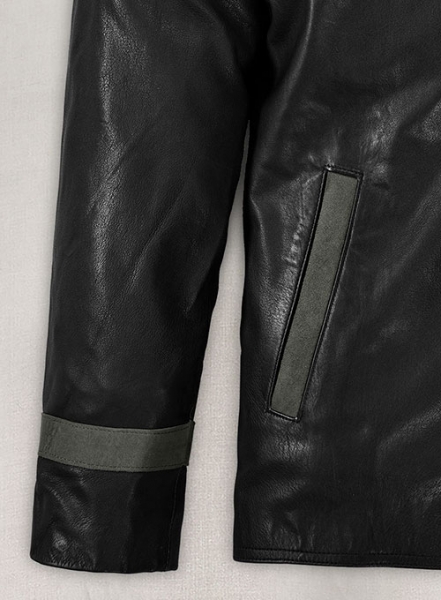 Soft Rich Black Washed & Wax Jackie Chan Leather Jacket