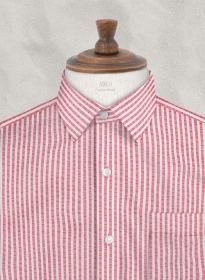 Italian Seersucker Pink Shirt