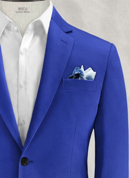 Italian Vivid Blue Cotton Jacket