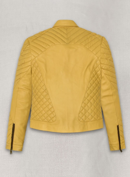 Yellow Leather Jacket # 242