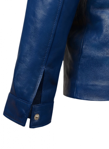 Rich Blue Elvis Presley Speedway Leather Jacket