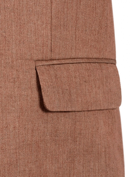 Italian Brown Twill Linen Suit