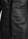 Black Selena Gomez Leather Long Coat