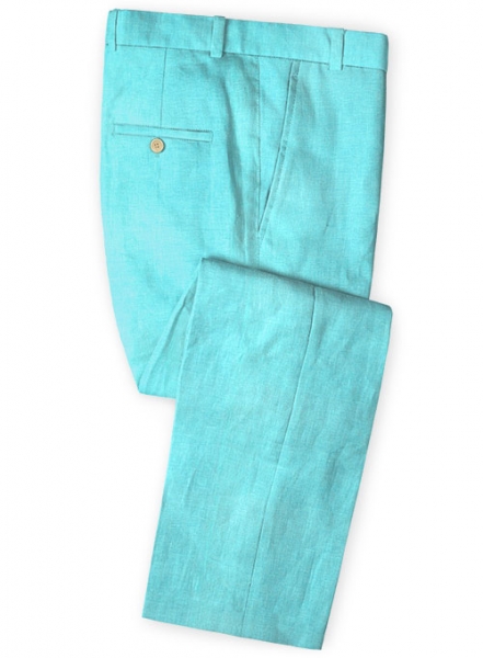 Italian Spring Blue Linen Suit