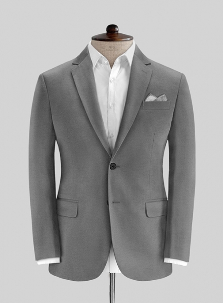 Gray Feather Cotton Canvas Stretch Jacket