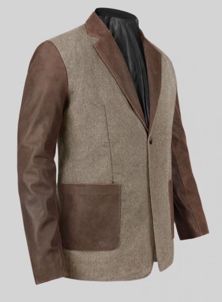 Tweed Leather Combo Blazer # 652