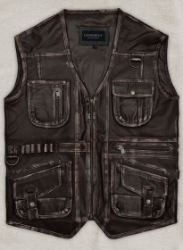 Rubbed Brown Chris Pratt Jurassic World Fallen Kingdom Vest - M