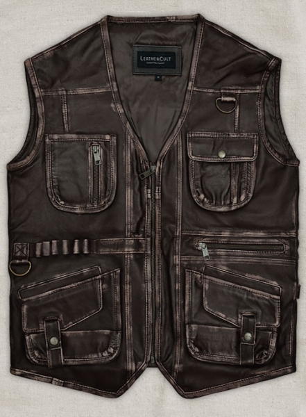 Rubbed Brown Chris Pratt Jurassic World Fallen Kingdom Vest - M