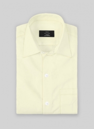 Giza Yellow Cotton Shirt- Full Sleeves