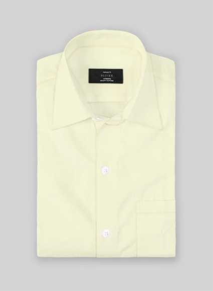 Giza Yellow Cotton Shirt- Full Sleeves