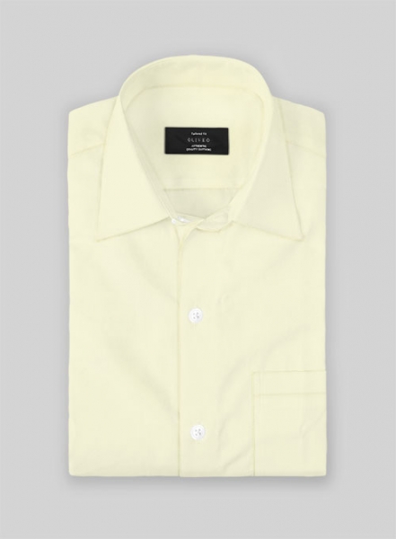 Giza Yellow Cotton Shirt- Full Sleeves