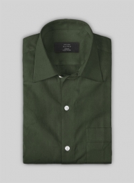 Forest Green Stretch Poplene Shirt
