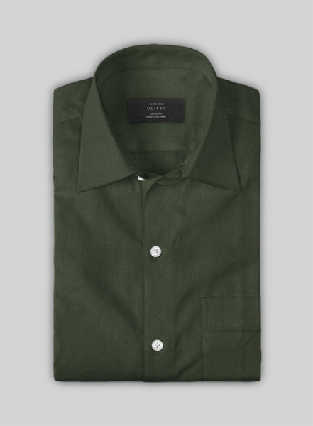 Forest Green Stretch Poplene Shirt