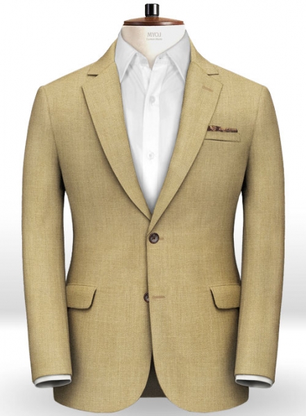 Italian Khaki Twill Linen Suit