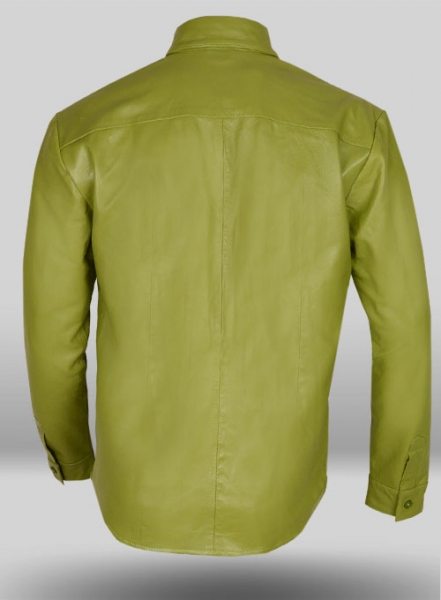 Bright Green Classic Leather Shirt