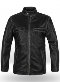 Rubbed Black Mark Wahlberg Contraband Leather Jacket