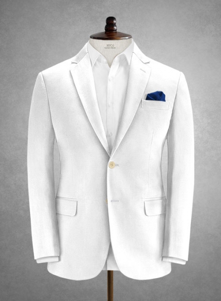 Caccioppoli Cotton Drill White Suit